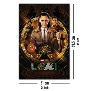 Affiche sur toile de Tom Hiddleston en tant que Loki, design moderne Glorious Purpose pour décoration murale - Product Image 3