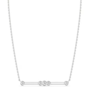 Collar con colgante de diamante cultivado en laboratorio de corte redondo de 0,12 quilates, joyería de oro o plata, regalo para su joyería de diamante cultivado en laboratorio - Product Image 4