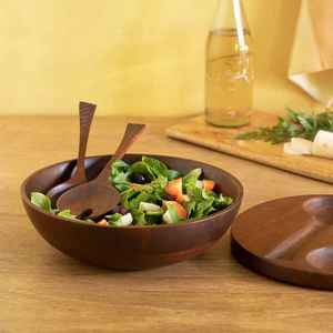 Vente en gros d'acacia de haute qualité bols à salade de cuisine personnalisés bol à mélanger en bois camping nourriture SCI vaisselle ensemble de vaisselle quantité minimale de commande 100 pièces - Product Image 6