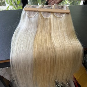 2024 queues de poney naturel droit vietnamien vierge Extensions de cheveux teint brut donneur trame de cheveux humains Machine Double trame chaude - Product Image 6