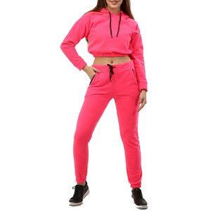 2024 Logo personnalisé femmes athlétique Jogging costumes respirant décontracté à capuche coupe régulière coton survêtement manches longues pour l'hiver - Product Image 6