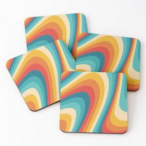 Wood Coaters with Enamel Printed Tea Cup Serving <b>Coasters</b> 4 Pieces <b>Set</b> Hot Selling Home <b>and</b> Kitchen Kitchen Ware Epoxy - Product Image 5