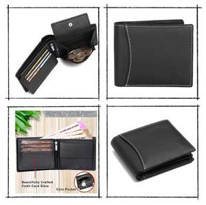 2025กระเป๋าสตางค์หนังสไตล์พรีเมี่ยมของผู้ชายแบบเปิดปิดโลโก้ที่กำหนดเองคลิปหนีบเงินขายดีราคาถูก - Product Image 4