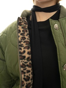 Nueva chaqueta Bomber de satén de seda de otoño para mujer, moda urbana, cuello redondo con mangas largas transpirables de punto, tela de lona - Product Image 4