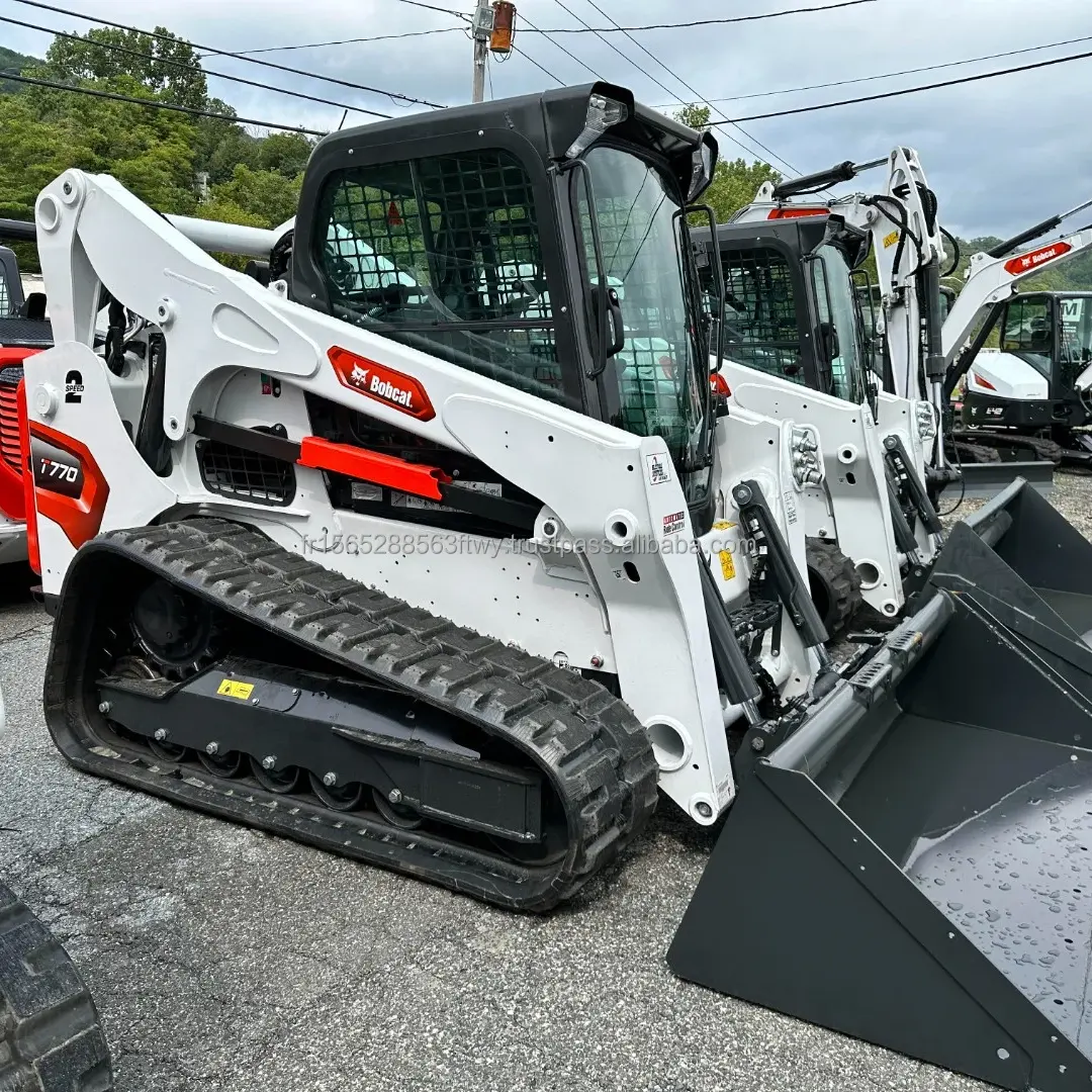 Bobcat Skid Steer T770 Track Loader Máquinas de Construção Rodas Mini Skid Steer Loader bobcat Diesel Power