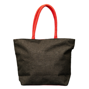 Bolsa de lona de algodón de yute orgánico reutilizable grande impresa personalizada exportador a granel en patrón de rayas de La India - Product Image 2