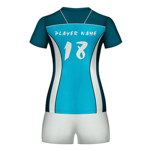 ชุดเสื้อวอลเลย์บอลพิมพ์ลายน้ำหนักเบา แบบมืออาชีพ พิมพ์ลายแบบระเหิดสี  สีและโลโก้สั่งทำได้ ผ้าโพลีเอสเตอร์ 100% ชุดทีม - Product Image 3