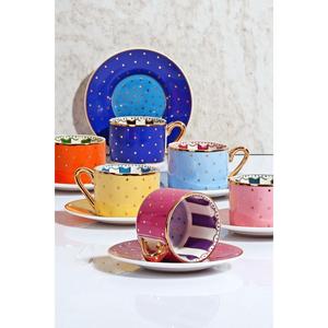 ชุดถ้วยกาแฟ6แก้วลายจุด90ซีซีซีจีน Fnc-07