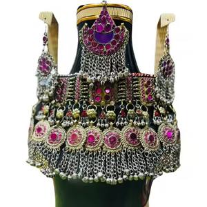 Produit en vente chaude prêt à expédier ensembles de bijoux afghans nouvelle mode bijoux afghans boucles d'oreilles collier ensemble pour les femmes - Product Image 5