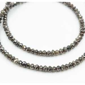 Perles Rondelles Facettées 100% Naturelles Champagne Scintillantes Diamants Libres 3-4.5mm Diamant Chocolat - Product Image 3