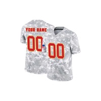 Maillot de football américain à camouflage personnalisé pour hommes, vêtements de sport à manches courtes brodés avec nom et numéro personnalisés, Kansas City Chiefs