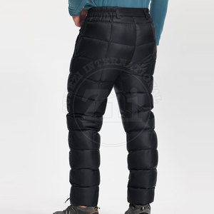 New Style Outdoor Use Men Lightweight Casual Dark Straight Eco-Friendly Puffer <b>Pants</b> Winter Sports Wear Breathable Solid Color - Product Image 2