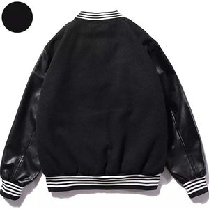 Boxy Varsity Jacket Baseball Lettermen Jacket <b>Music</b> Band Mens Letters Embroidery Patchwork College Jackets - Product Image 4