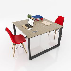 Pieds de bureau au design minimaliste 1200x1200mm, structure triangulaire en acier, assemblage double emboîtable pour mobilier de bureau, de direction et de chambre - Product Image 6