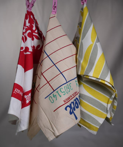 Essuie-tout en coton 100% biologique de haute qualité, logo imprimé personnalisé, écologique, hypoallergénique, jetable, séchage rapide, pour la cuisine - Product Image 1
