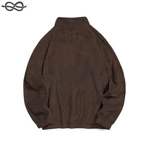 OEM personalizado al por mayor hombro caído de gran tamaño 1/4 cuarto Jumper Sherpa polar media cremallera sudadera hombres acogedor elegante - Product Image 3