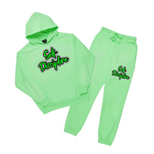 El mejor diseño de chándales de chenilla de dos piezas para hombre, manga larga personalizada, cómodo invierno, recién llegado, cuello con capucha, patrón sólido - Product Image 6