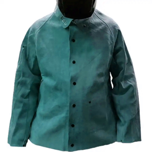 Chaqueta de soldadura de cuero de vaca de grado profesional para soldadores Chaqueta de soldadura de cuero resistente al fuego - Product Image 3