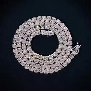 Export Quality Hip Hop <b>Chain</b> Moissanite Round Diamond Cuban Link Infinity <b>Chain</b> for Men & women at Affordable Price - Product Image 1