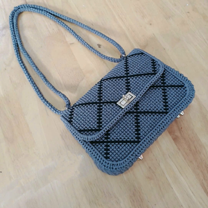 กระเป๋าถักโครเชต์สำหรับผู้หญิงกระเป๋าผ้าถักสะพายไหล่กระเป๋าถักโครเชต์น่ารักสำหรับเด็กผู้หญิงผลิตในเวียดนาม - Product Image 3