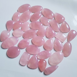 Venta al por mayor de alta calidad, forma de mezcla, cuarzo rosa, energía Natural, curación, cuarzo rosa, fabricación de joyas, cabujón suave, piedras preciosas sueltas en - Product Image 3
