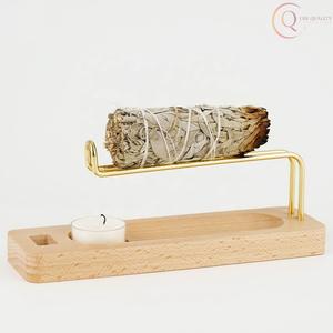 Quemador de Incienso Religioso de Madera Hecho a Mano en India para Decoración del Hogar, Recolector de Ceniza Tradicional, Natural y Duradero - Product Image 3