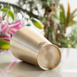 Verre à lassi en laiton pur finition mate, produit écologique - Product Image 4