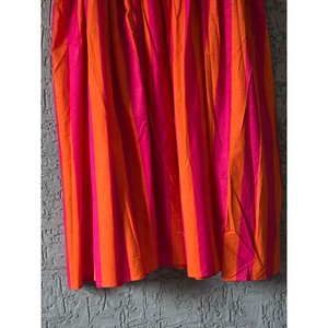 Robe longue bohème à rayures rouges, taille empire, respirante, style vintage, avec volants drapés, taille unique, idéale pour les occasions de jour au printemps - Product Image 5