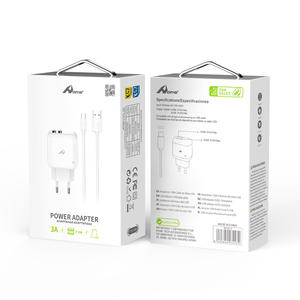 DISFRUTE 3A Dual USB Tipo-C PD 15W Cargador Modelo 1010703 Material ABS de 30, adaptador portátil Cargador 3A - Product Image 2