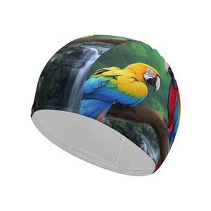 Factory Wholesale Custom Logo Printed <b>Waterproof</b> Swim Hat <b>Silicone</b> Swimming Cap - Product Image 4