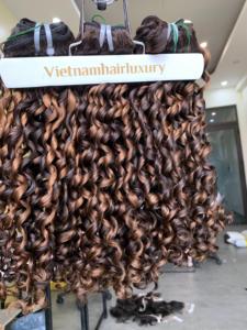 Extensiones de Cabello Rizado Euroasiático 100% Virgen Remy con Cierre de Trama Única en Color, Precio al por Mayor, Proveedor de Vietnam, Pre-Depilado - Product Image 5