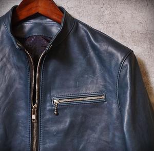 Chaqueta Bomber de cuero de longitud completa para hombre personalizada de calidad superior Cuero Premium de alta calidad - Product Image 2