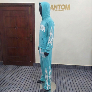 Conjunto de 2 Piezas de Chándal Deportivo Personalizado de Invierno con Bordado Desgastado, Pantalones Deportivos Desteñidos por el Sol, Chándal de Dos Piezas con Pantalones Anchos - Product Image 2