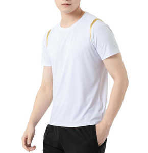 Camisetas Deportivas de Manga Corta para Hombre, Ajustadas, de Algodón y Elastano, para Gimnasio, Running, Verano, Fitness, Venta Caliente - Product Image 6