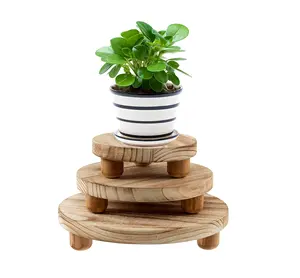 Industrial Factory Sale Wooden Stool Mini Miniature Stools 4pcs Decorative Chair Small House