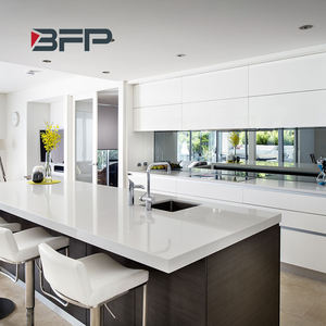 BFP Prix d'usine Couleur pure Laque mate Cuisine Panneau plat Porte en verre Pénurie avec lumières LED <span class=keywords><strong>et</strong></span> île normale - Product Image 6