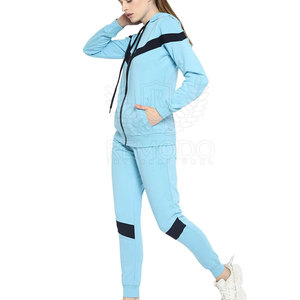 Fabricant pakistanais de survêtements d'hiver décontractés pour femmes, à capuche, en coton 100%, ensemble 2 pièces, couleur et logo personnalisables - Product Image 2