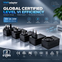 Adaptateur YHY OEM ODM 12V 2A, fabricant d'adaptateurs d'alimentation, usine de 6000 m², alimentation AC/DC 24W / Certifié FCC, garantie de 3 ans, vente en gros