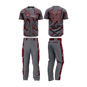 Ensemble uniforme de baseball unisexe personnalisé, maillot et pantalon d'équipe, 100% polyester, tissu respirant à séchage rapide, haute qualité, toutes saisons, personnalisable - Product Image 5