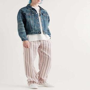 Chaqueta vaquera de algodón de alta calidad para hombre, ropa personalizada de talla grande con patrón de letras para invierno, estilo elegante de calle alta - Product Image 3