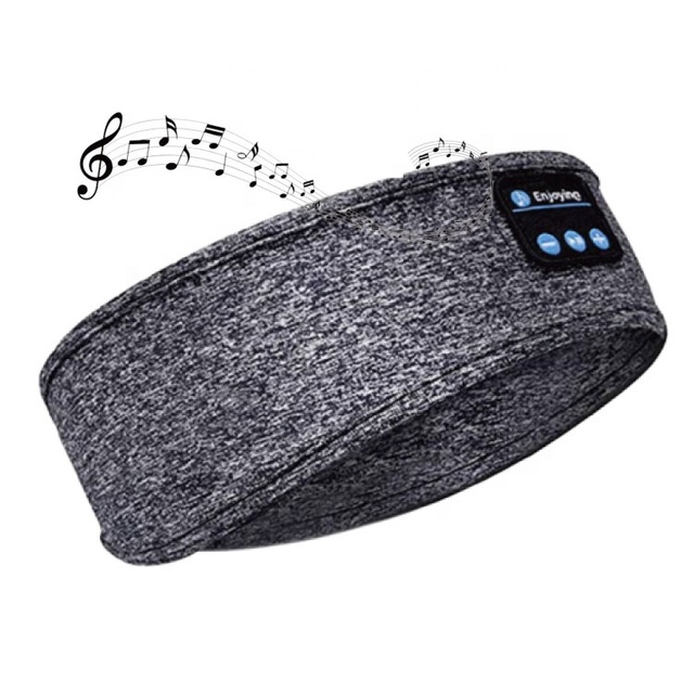 Fashion Sports Wireless for 5.0 Headband Earphones with Microphone Quick Dry & 10 Hours Playtime for Side Sleepers