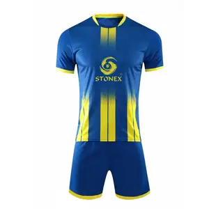 Alta Qualidade Design Novo Uniforme De Futebol 100% Poliéster Uniforme De Futebol Personalizado Para Venda Jersey & Shorts Conjunto De Futebol