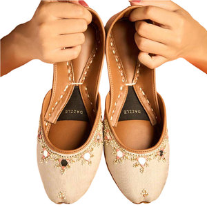 Unique <b>Design</b> Low MOQ Women Khussa Solid Color Custom Made Anti-Slippery High Quality Lightweight - Product Image 1