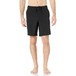 Short d'entraînement décontracté pour homme avec logo Short de gym tricoté en spandex Short de course teint en plaine pour homme été avec motif de poches - Product Image 1