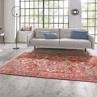 Oriental Vintage Red Rug by Netline Home-Traditional Style Area Carpet