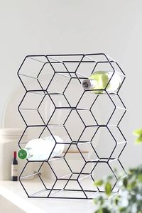 Bouteille autoportante casier à vin noir comptoir organisateur de stockage en métal pour cuisine garde-manger réfrigérateur - Product Image 2