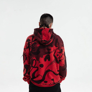 MOVETEXTILE Vente en gros Basics Streetwear Style Hoodies avec Graffiti Print Oversized Zip-Up Urban Hoodies OEM Disponible - Product Image 2