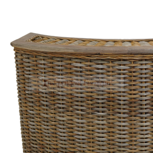 Wholesale Natural Grey Rattan Wicker Wood <b>Bar</b> Counter <b>Table</b> Furniture For Commercial Hotel Restaurant Cafe Resort Pub And Home - Product Image 4