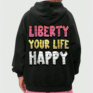 Street Wear DTG Printed <b>Hoodies</b> Casual Long Sleeve Distressed Washed Loose Hoodie <b>Trendy</b> Custom DTG Printing Vintage <b>Hoodies</b> - Product Image 3