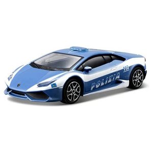 Modèle de voiture Lamborghini Huracan à l'échelle 1:43, POLICE 18 30309, jouet en métal moulé sous pression - Product Image 1